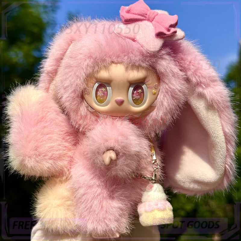 Αυθεντικό Kawaii Labubu Butterfly Flying Rabbit Vinyl Face Doll