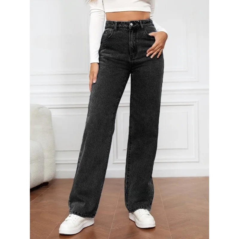 Wide Leg Jeans Ψηλόμεσο