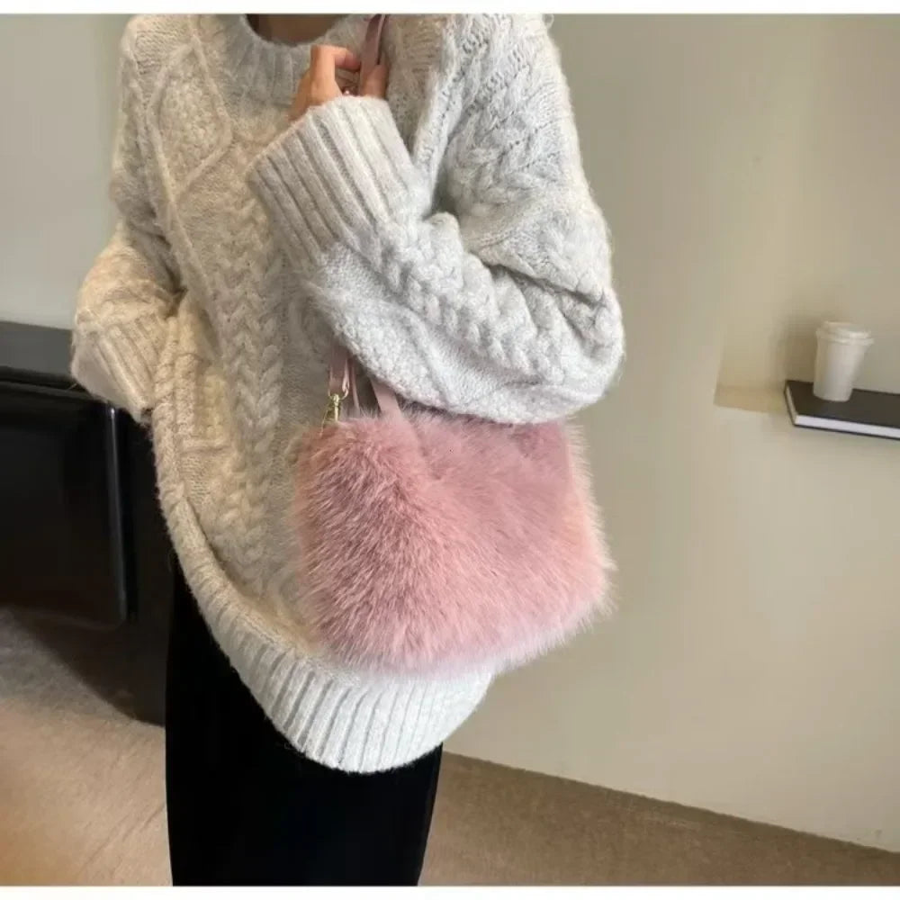 High Quality Faux Fur Handbag