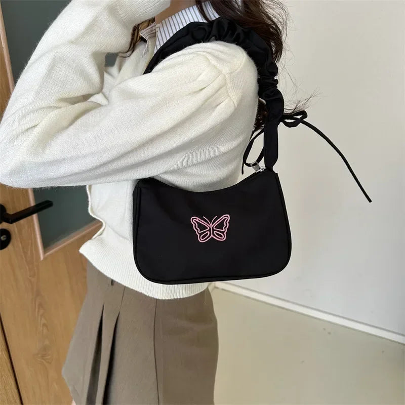 Y2K Shoulder Bag με Πεταλούδα