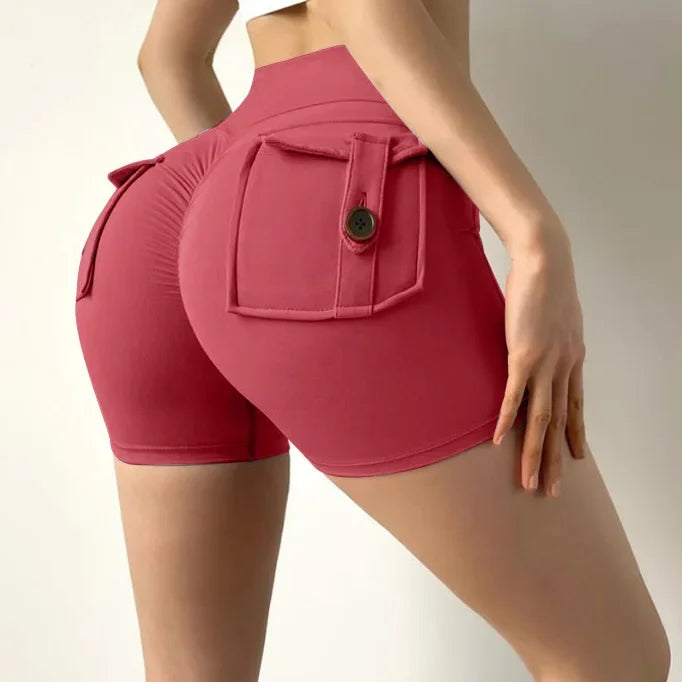 Αθλητικό Shorts Push Up με Τσέπες
