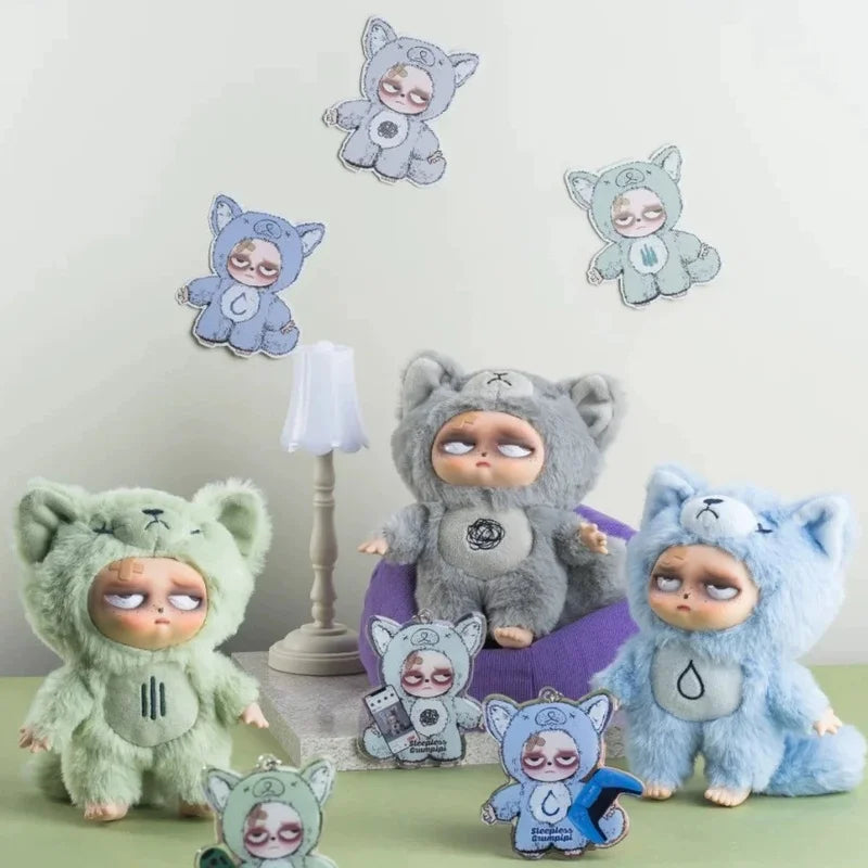 LABUBU Sleep Grumpipi Series Vinyl Face Doll Blind Box rendy Macaro