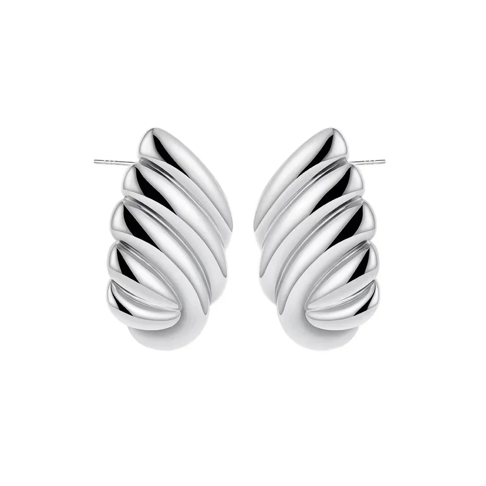 Trendy Stainless Steel Multilayer Circle Twist Knot Earrings