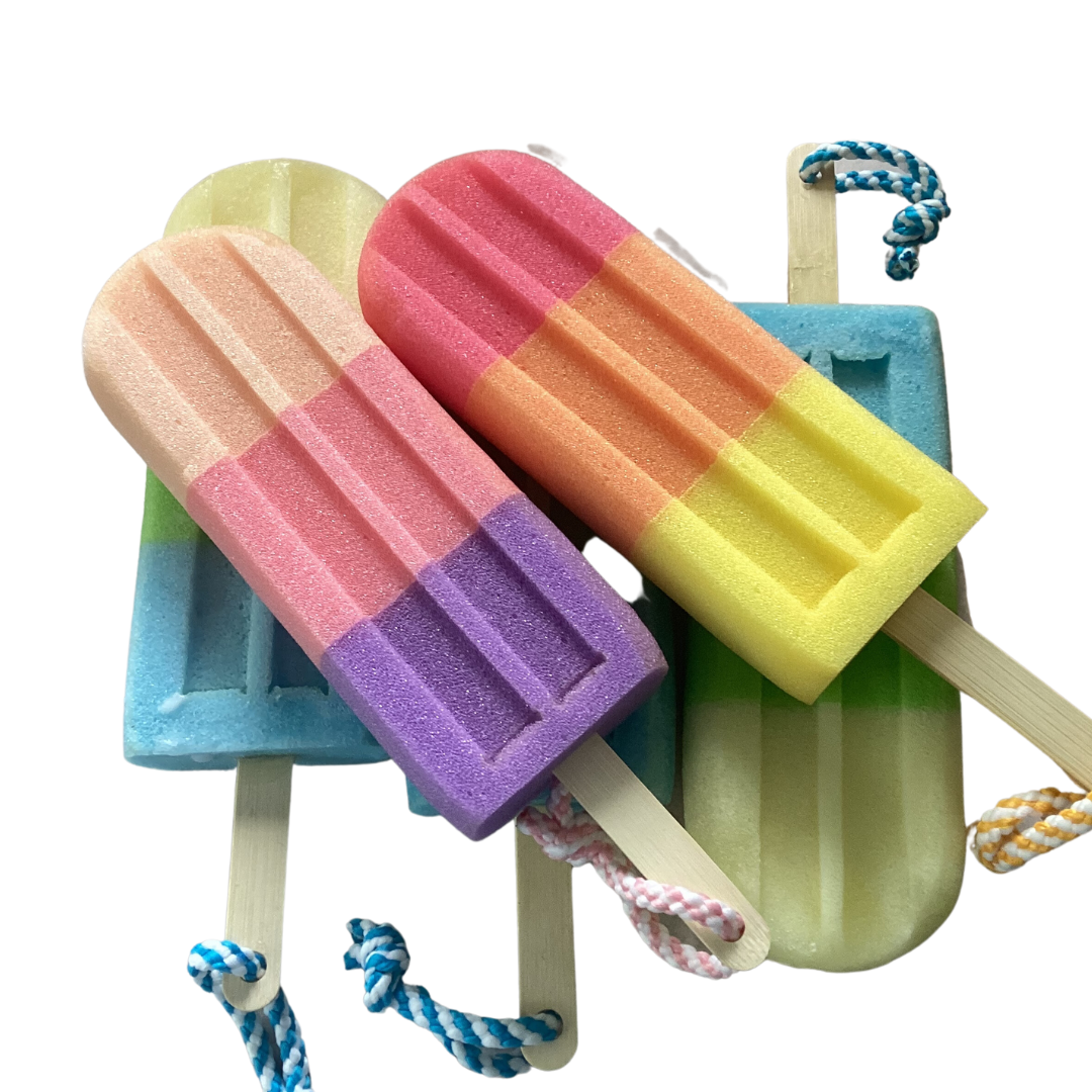 Jumbo Lollipop Soap Sponge Snow Baby – Sweet Lather & Fun Clean