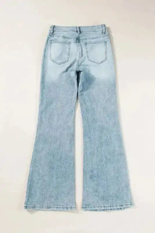 Dusk Blue Jeans - Acid Wash Extra Wide Leg High Waist
