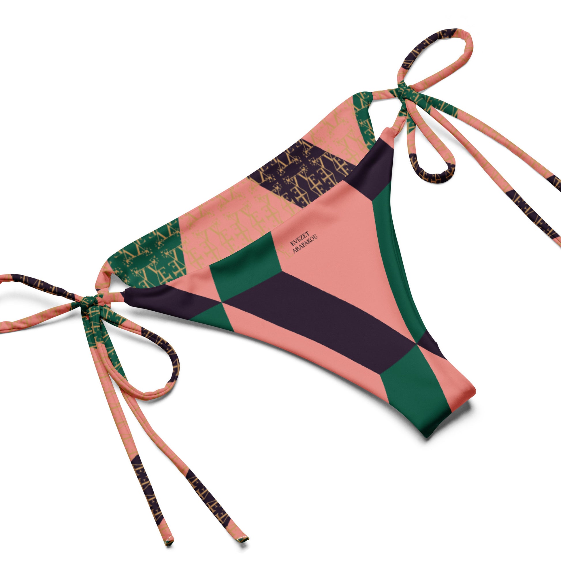 Evezeti abstract pattern  recycled string bikini set-11
