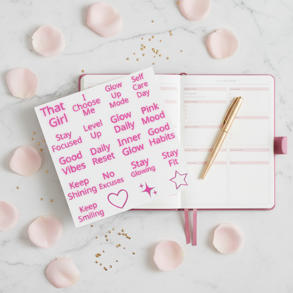 That Girl Glow Up Kit ✨ Digital Planner + Stickers