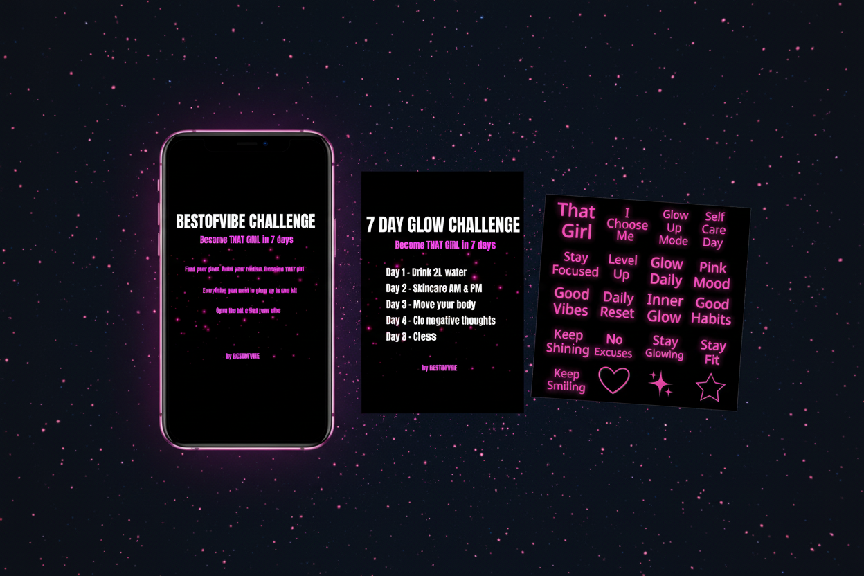 That Girl Glow Up Kit ✨ Digital Planner + Stickers